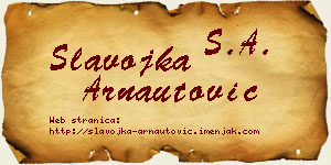 Slavojka Arnautović vizit kartica